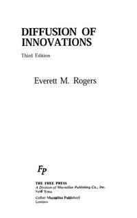 Diffusion of innovations